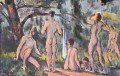 Studium der Badende Paul Cezanne Nacktheit Impressionismus
